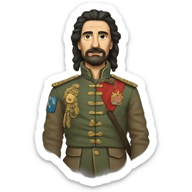 contemporary bulgarian pseudo-patriot with portrait tattoos of revolutionaries sticker