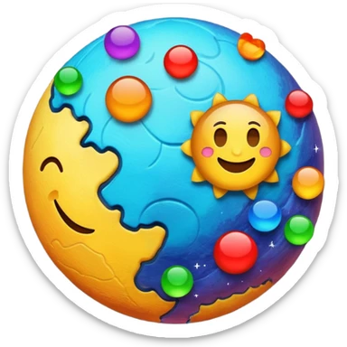 Has un planeta de emojis  sticker