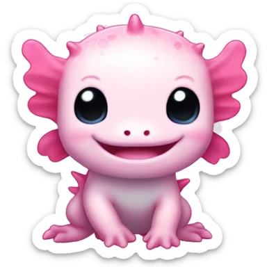 pink cute axolotl stitch sanrio sticker
