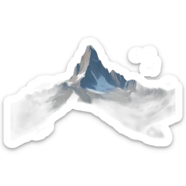 Un patou à côté d’une montagne sticker