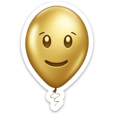 Star as a realistic gold balloon sticker