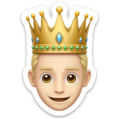 prince emoji with long alien ears sticker