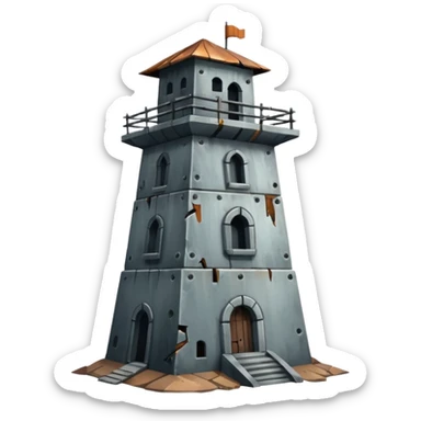 Ruined spy tower sticker