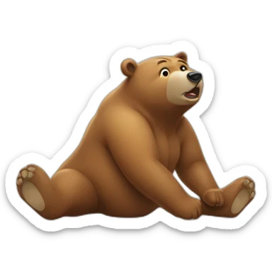 Bear farting sticker