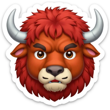 red buffalo  sticker
