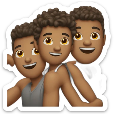 3 guys together sticker