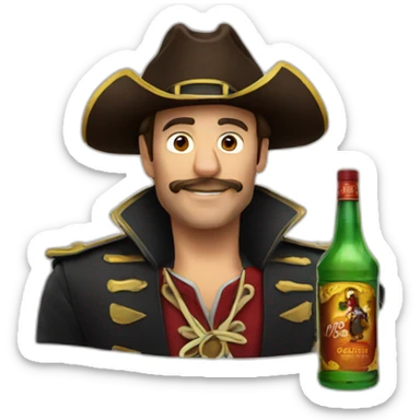 Man who drink bottle of captain Morgan sticker