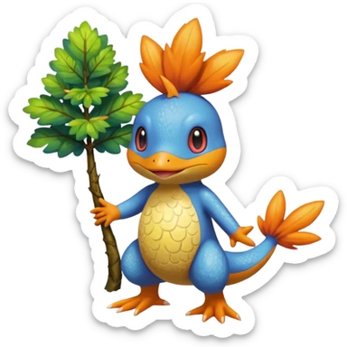 Mudkip-Treecko-Torchic-fusion (full body) sticker