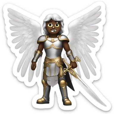 Archangel Michael with blade AND wings  sticker