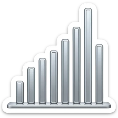 📶 A series of vertical bars in ascending height, representing cell signal strength.” sticker