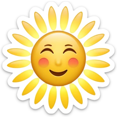 iOS-style 3D emoji: bright radial burst of light from center, white core fading to yellow, surrounded by dynamic motion streaks, soft glow, no text, no faces sticker