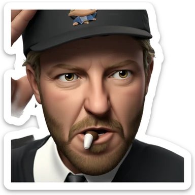 boy in hat with beard sticker