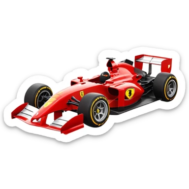 A Ferrari formula one car sticker