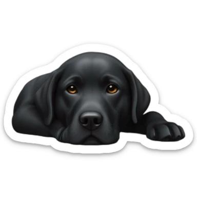 Un labrador noir qui dort sticker