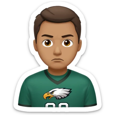 An Eagles fan who is sad sticker