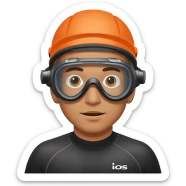 Underwater man sticker