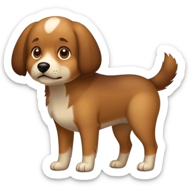 Dog with no legs  sticker