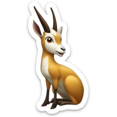 Springbok sitting on a rooster sticker