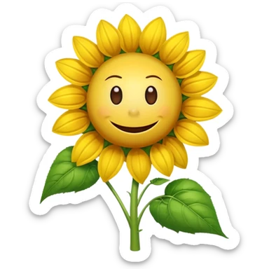 An exact  picture of the sunflower from Plants vs. Zombies sticker