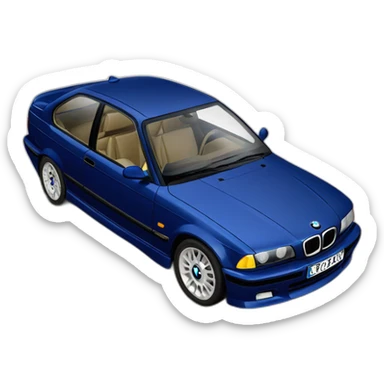 Bmw e36 316i compact bleu open air de 1999 sticker