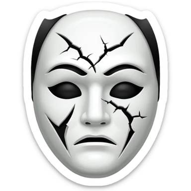 Theatre mask tragedy sticker