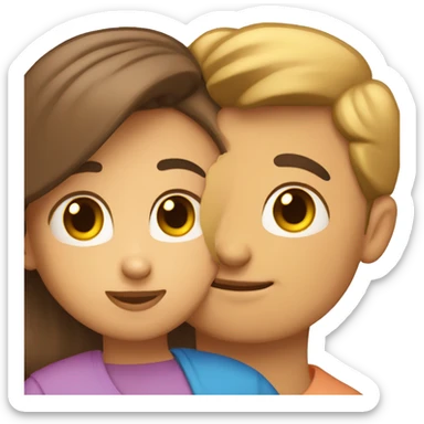 Familia de hombre mujer un gato sticker