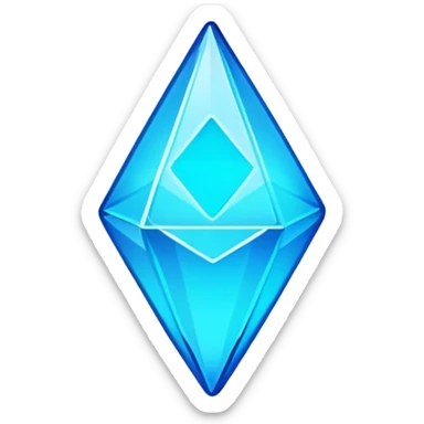 neon blue glowing plumbob sticker