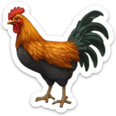 Pollo asado caminando sticker
