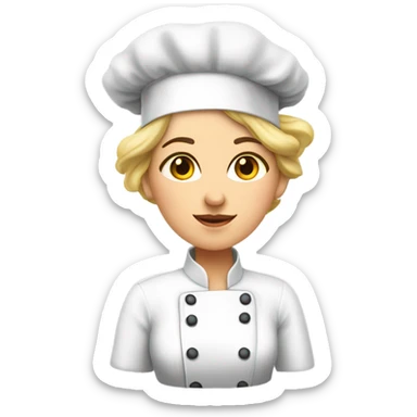 women chef white girl chubb sticker