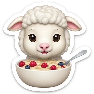 Lamb with oatmeal and berries sticker