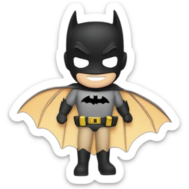 bat man but in bat stayel sticker