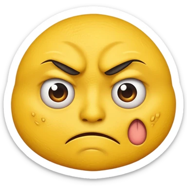 disgusted emoji sticker