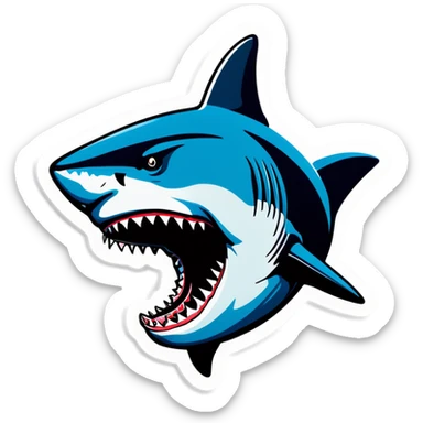 Shark bite  sticker