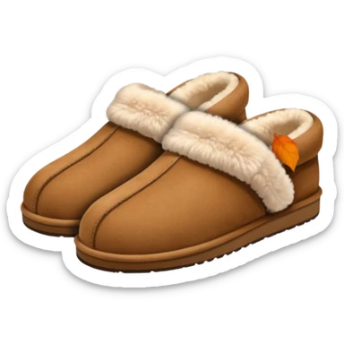 cozy autumn ugg slippers sticker