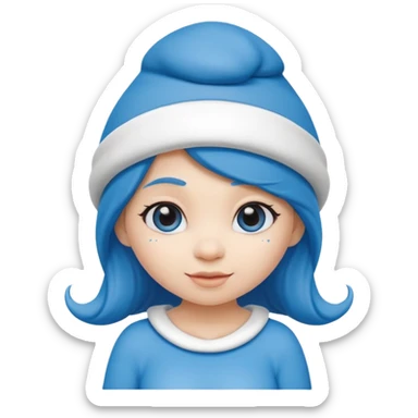 girl smurf  sticker