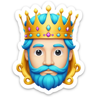 Create King Of Arts logo sticker