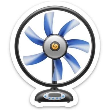 tower fan with motion lines sticker