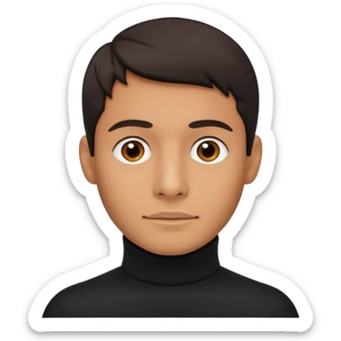 man in turtle neck sticker