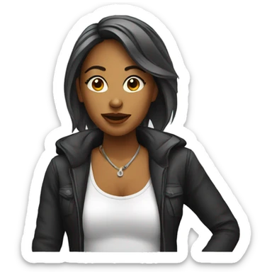 Music producer woman sticker