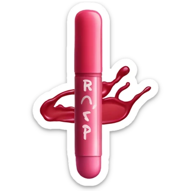 A lipgloss on which the word “rhode” is written sticker