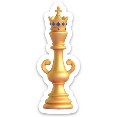 golden knight chess piece sticker