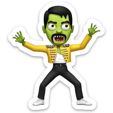 freddie mercury zombie dancing sticker