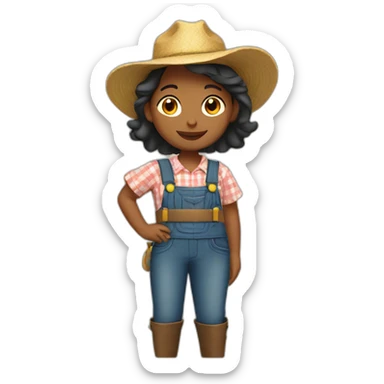 Farmer girl sticker