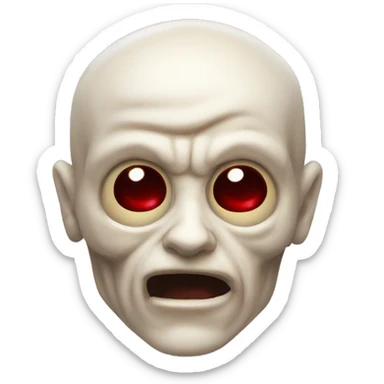 Cranio com musculos da face em vermelho, ex: orbicular do olho, orbicular da boca, procero sticker