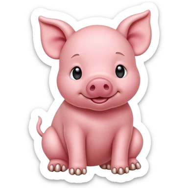 Piglet pooping sticker