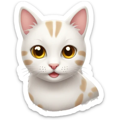Cute lovely cat sticker