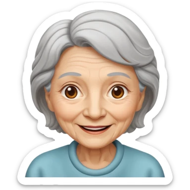 an old lady sticker