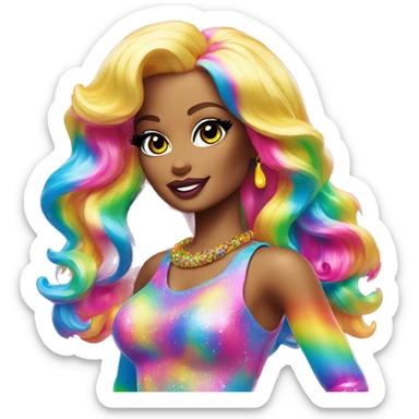 Lisa frank barbie sticker