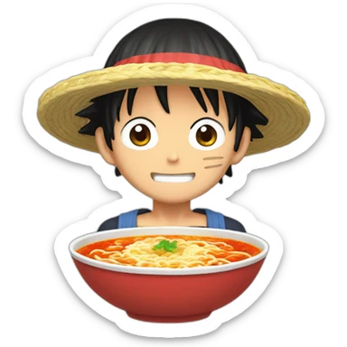 luffy ramen sticker