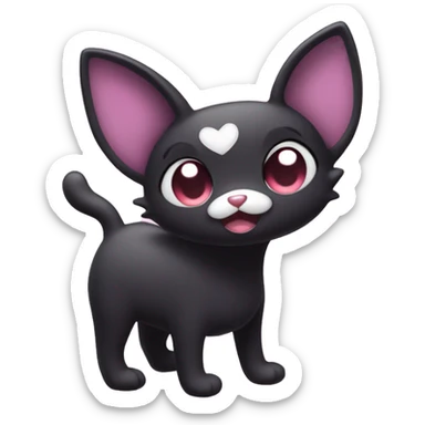 kuromi with heart eyes sticker